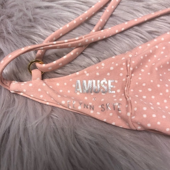 AMUSE Society x Flynn Skye Polka Dot Beach Vida Bling Dawn High Neck Bikini Top - Picture 6 of 9